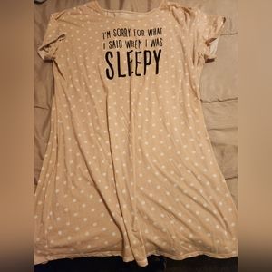 Secret treasure Sorry for what I said Nightgown Size Large